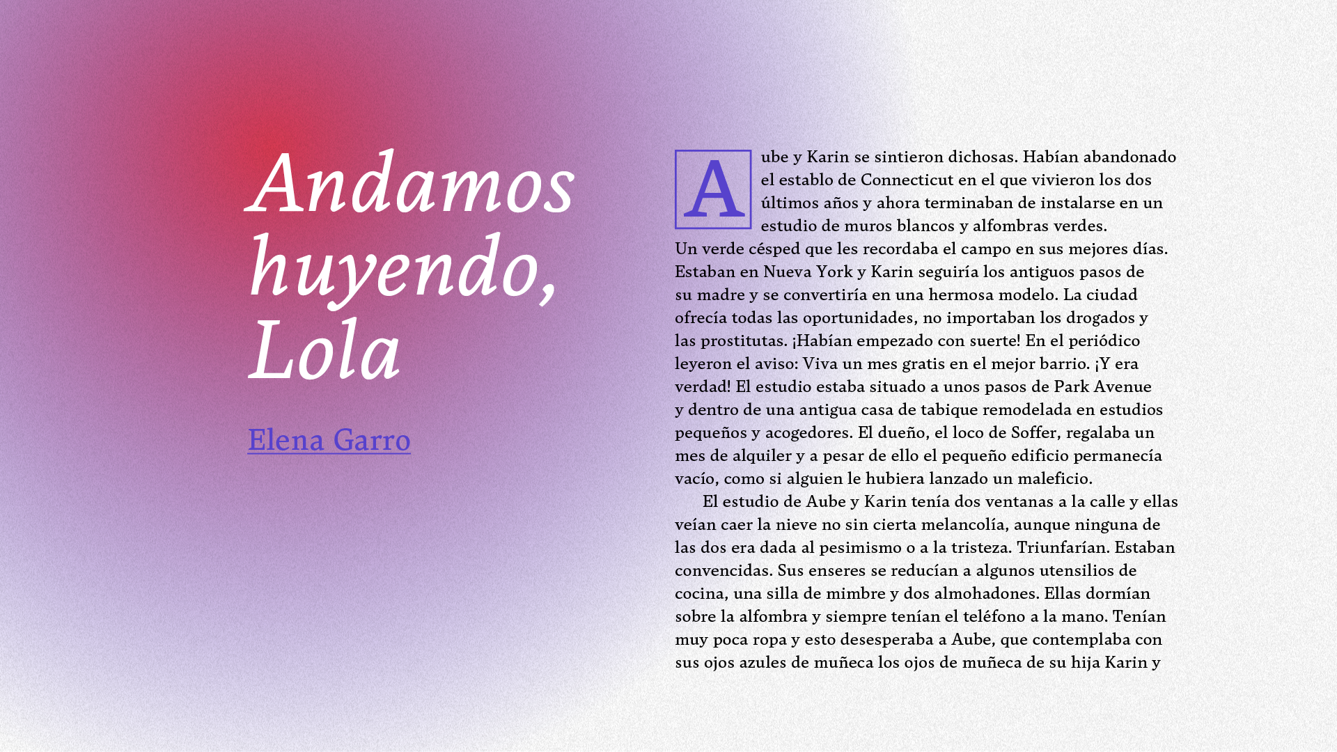 Umbral — texto corrido aplicado